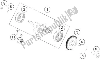 All parts for the Balance Shaft of the KTM 390 Duke BL ABS B D 16 Japan 2016