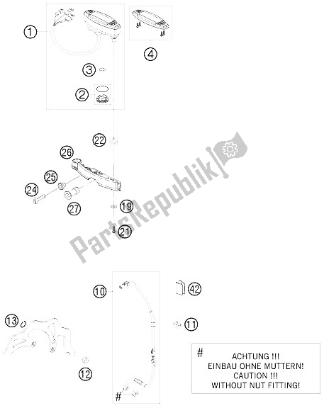 Todas las partes para Instrumentos / Sistema De Bloqueo de KTM 200 XC W USA 2008