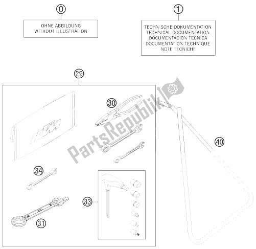 Tutte le parti per il Kit Accessori del KTM 85 SXS 17 14 USA 2014