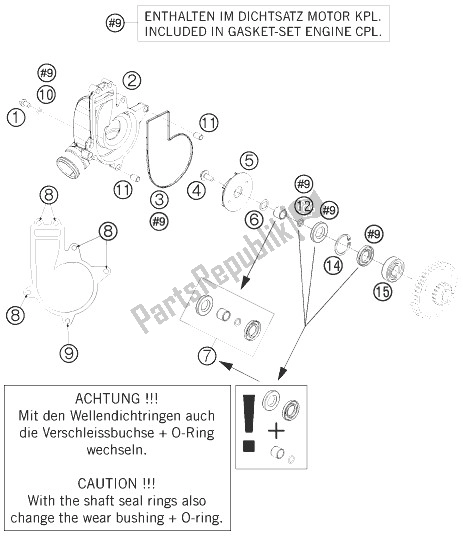 Todas las partes para Bomba De Agua de KTM 1190 RC8 R Australia 2010