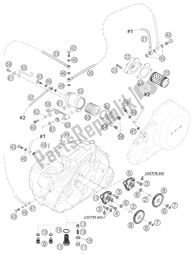 Todas las partes para Sistema De Lubricación 660 Smc de KTM 660 SMC United Kingdom 2003