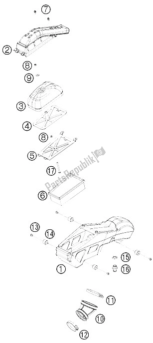 Todas las partes para Filtro De Aire de KTM 690 Rally Factory Replica Europe 2009