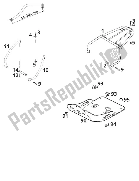 Toutes les pièces pour le Accessoires 400/640 Lc4 du KTM 640 LC 4 USA 2001