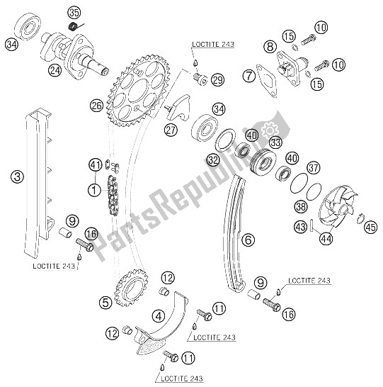 Toutes les pièces pour le Commande De Synchronisation du KTM 400 EXC Racing Europe 2006