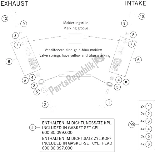 Tutte le parti per il Azionamento Della Valvola del KTM 990 Super Duke R Europe 2012