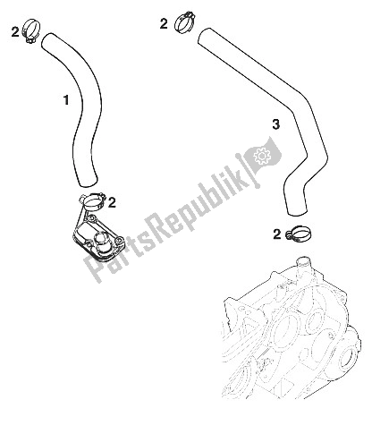 Tutte le parti per il Ventilazione Del Basamento 350-620 Lc4'94 del KTM 400 EGS E 11 LT Orange Europe 1997