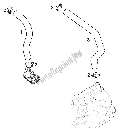 All parts for the Crankcase Ventilation 350-620 Lc4'94 of the KTM 400 SXC WP Europe 1997