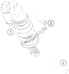 All parts for the Monoshock of the KTM 1290 Superduke R Black ABS 14 Europe 2014