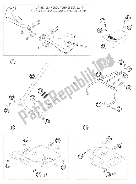 All parts for the Accessories 625 Sxc of the KTM 625 SXC Europe 2005