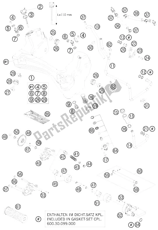 Toutes les pièces pour le Système De Lubrification du KTM 990 Adventure Black ABS Europe 2008