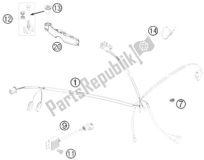 All parts for the Wiring Harness of the KTM 200 XC W USA 2010