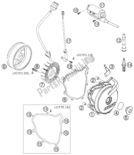 Todas las partes para Sistema De Encendido de KTM 690 Rally Factory Replica Europe 2009
