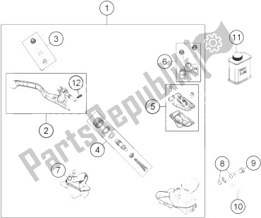 Alle onderdelen voor de Handremcilinder van de KTM 85 SX 17 14 Europe 2014
