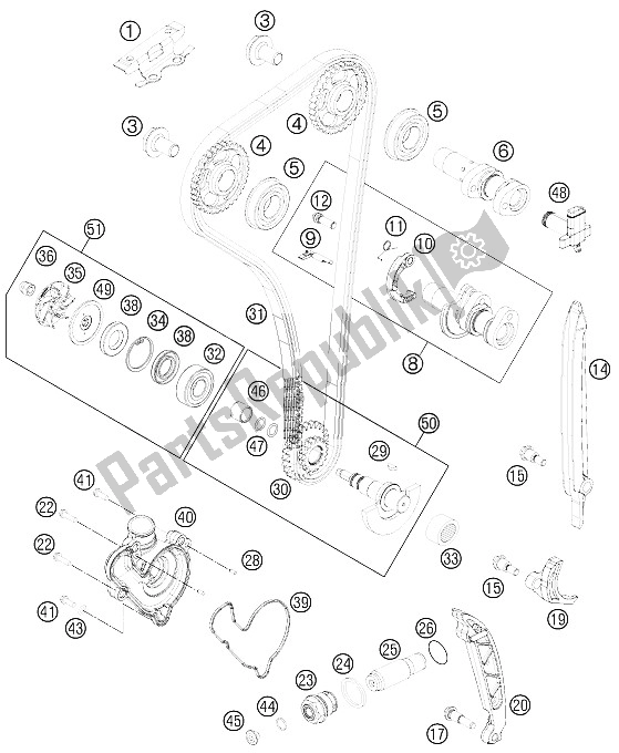 Tutte le parti per il Unità Di Cronometraggio del KTM 350 SX F USA 2015