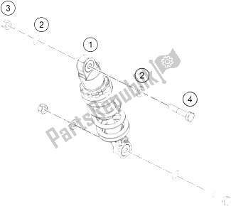 All parts for the Monoshock of the KTM 50 SXS 2016