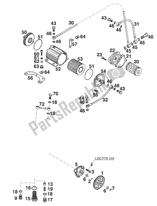 Todas las partes para Sistema De Lubricación Lc4 Sx, Exc '94 de KTM 400 EXC WP Europe 1994