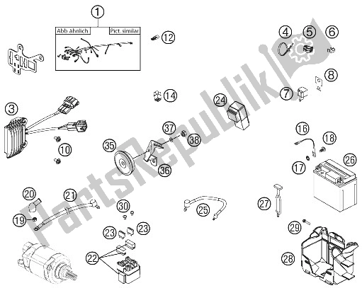 Todas las partes para Arnés De Cableado de KTM 500 EXC USA 2012