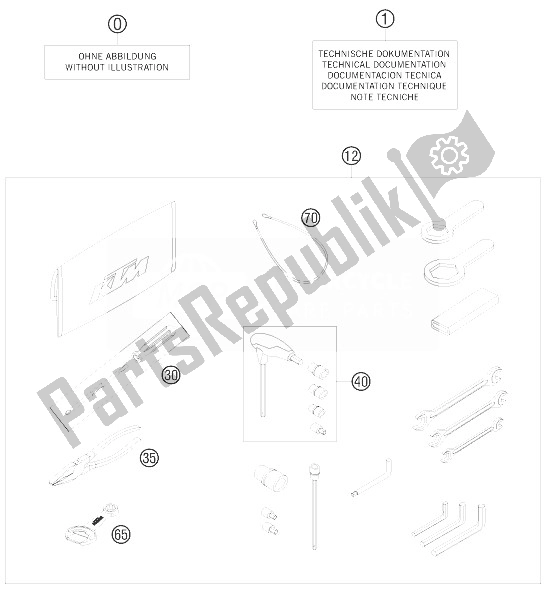 Toutes les pièces pour le Kit D'accessoires du KTM 990 Adventure R USA 2010