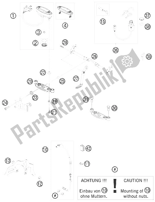 Todas las partes para Instrumentos / Sistema De Bloqueo de KTM 530 EXC R USA 2008