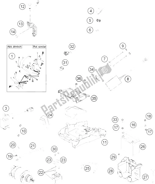 Toutes les pièces pour le Faisceau De Câblage du KTM 450 SX F USA 2015