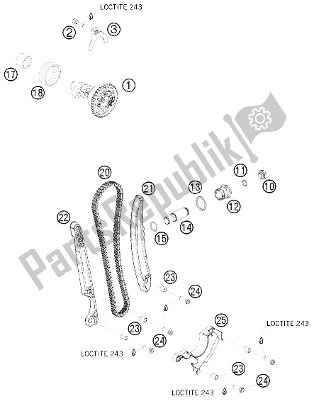 Toutes les pièces pour le Commande De Synchronisation du KTM 450 XC W SIX Days USA 2011