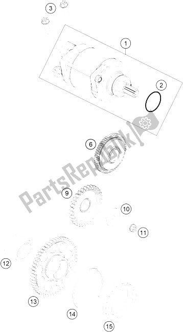 Todas las partes para Arrancador Eléctrico de KTM 250 SX F Europe 2016