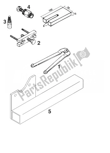 Todas as partes de Ferramentas Especiais 50 Sxr '98 do KTM 50 SX PRO Senior Europe 1998