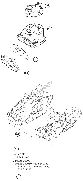 All parts for the New Parts of the KTM 125 EXC Europe 2005