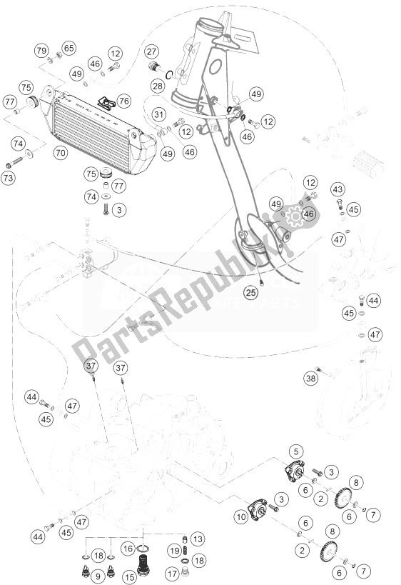 All parts for the Lubricating System 660 Rallye of the KTM 660 Rallye Factory Repl Europe 2004