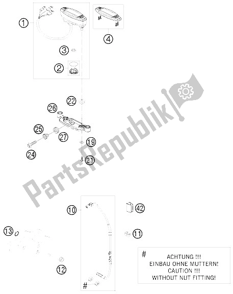 All parts for the Instruments / Lock System of the KTM 200 XC W South Africa 2008