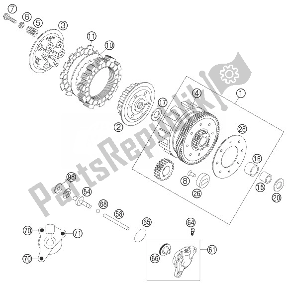 Todas las partes para Embrague 85 Sx de KTM 105 SX Europe 2004