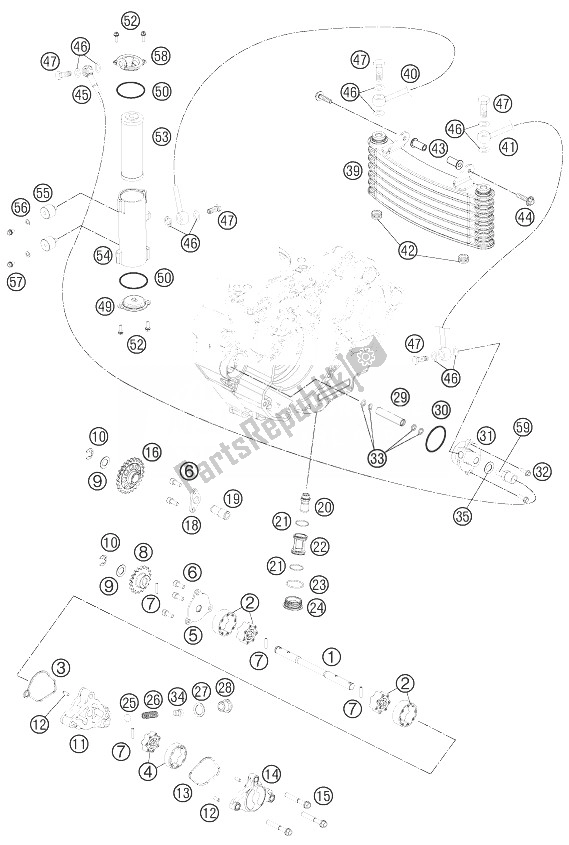 Toutes les pièces pour le Système De Lubrification du KTM 450 Rally Factory Replica Europe 2014