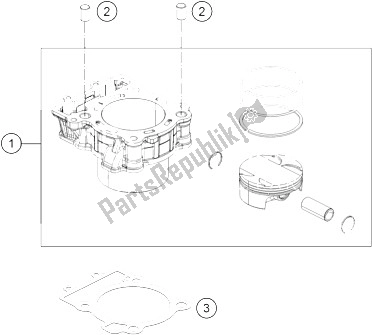 Toutes les pièces pour le Cylindre du KTM 250 Duke BL ABS B D 15 Asia 2015