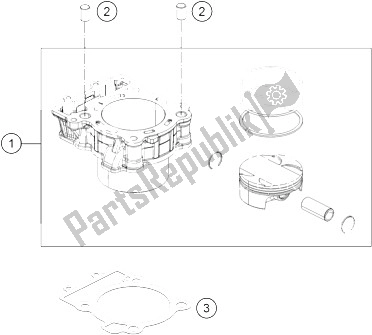 All parts for the Cylinder of the KTM 250 Duke BL ABS B D 16 Japan 2016