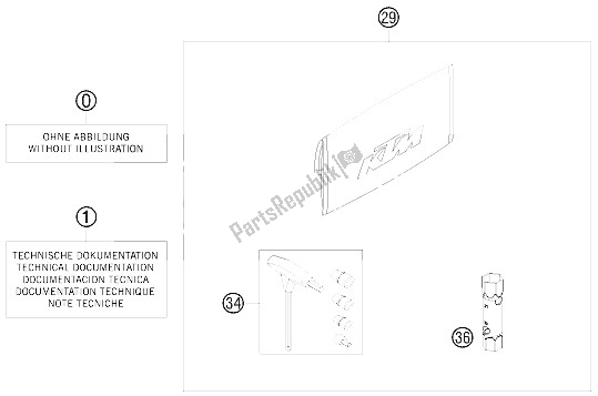 Todas las partes para Kit De Accesorios de KTM 65 XC USA 2008