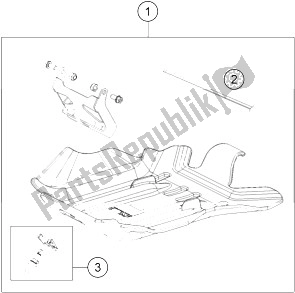 All parts for the Engine Guard of the KTM 300 XC W SIX Days USA 2016