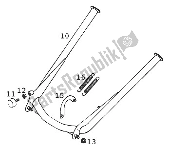 All parts for the Stand Main - Stand Side Lc4 Usa of the KTM 640 LC 4 Silber USA 2000