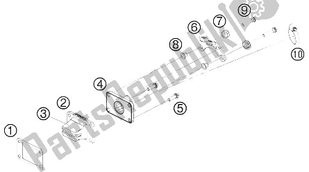 All parts for the Reed Valve Case of the KTM 50 SX Europe 2009