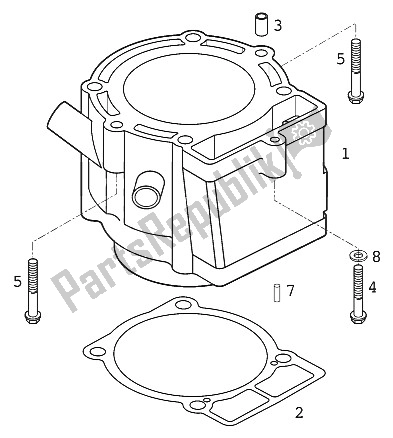 Todas las partes para Cilindro 400/520 Racing 2001 de KTM 400 EXC Racing Australia 2001