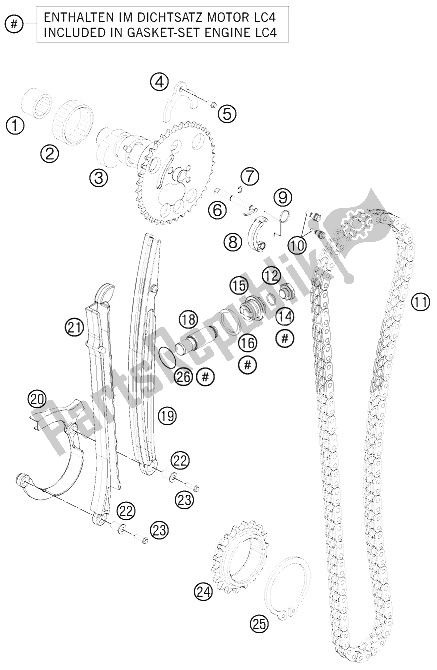 Tutte le parti per il Unità Di Cronometraggio del KTM 690 Duke R Europe 2012