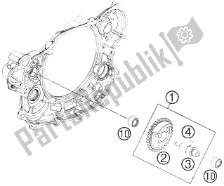 Tutte le parti per il Albero Di Bilanciamento del KTM 450 XC W USA 2014