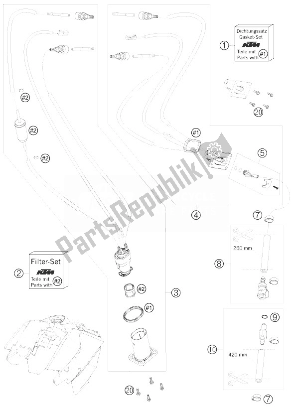 Tutte le parti per il Pompa Di Benzina del KTM 690 Duke Black Europe 2010