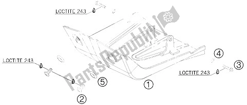 All parts for the Engine Guard of the KTM 950 Super Enduro R USA 2008