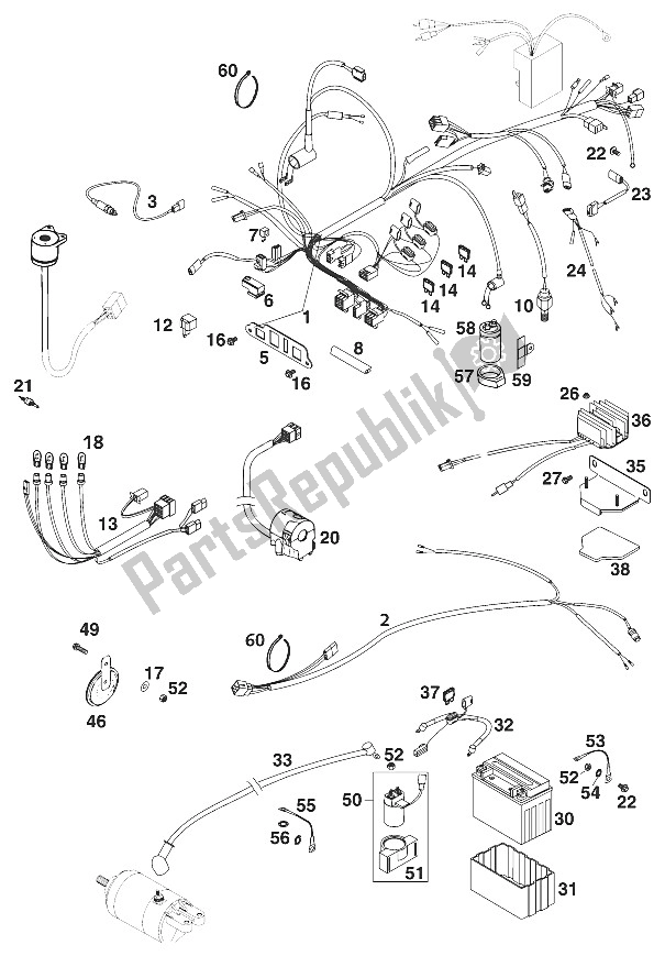 Toutes les pièces pour le Faisceau De Câbles 640 Aventure du KTM 640 Adventure R Australia 2001