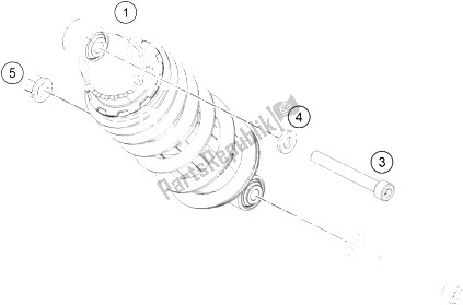 All parts for the Shock Absorber of the KTM 390 Duke BL ABS B D 16 Asia 2016