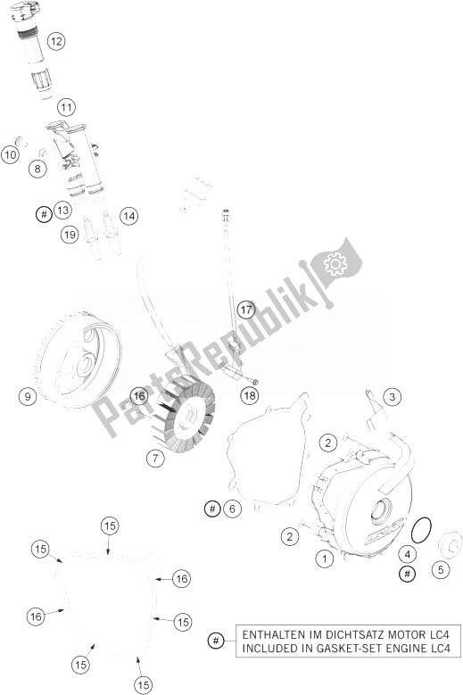 Tutte le parti per il Sistema Di Accensione del KTM 690 Duke R ABS Europe 2014