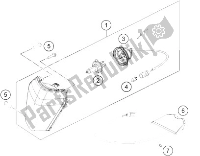 All parts for the Lighting System of the KTM 450 XC W USA 2015