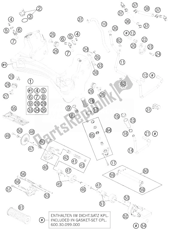 All parts for the Lubricating System of the KTM 990 Super Duke R Europe 2013