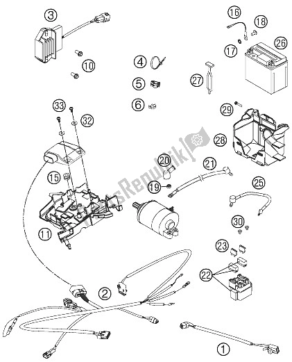 All parts for the Wiring Harness of the KTM 450 SX F USA 2011