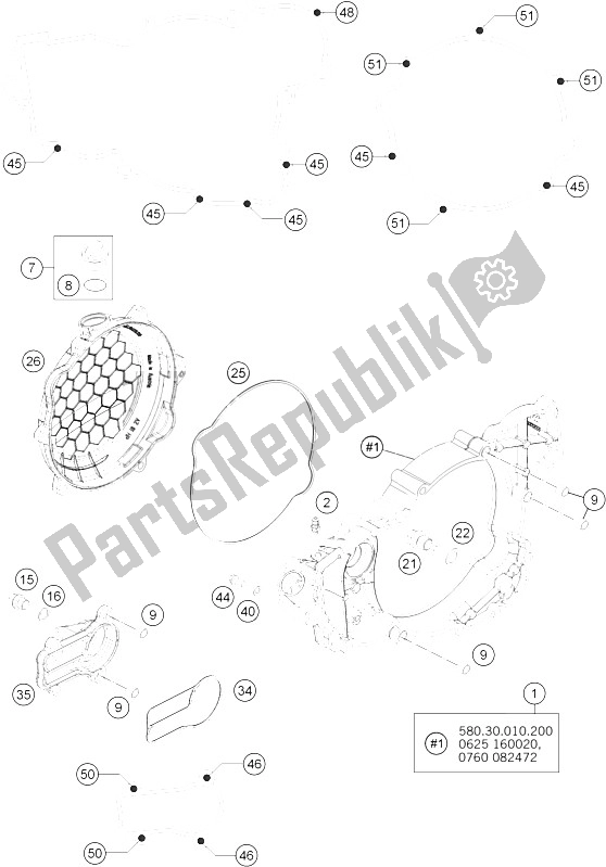 Todas las partes para Tapa Del Embrague de KTM Freeride 250 R Australia 2016